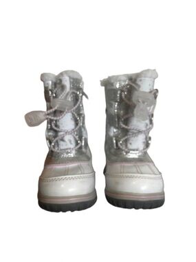Unicorn Light Blue & Silver Winter Boots - EUC